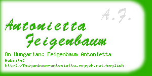 antonietta feigenbaum business card